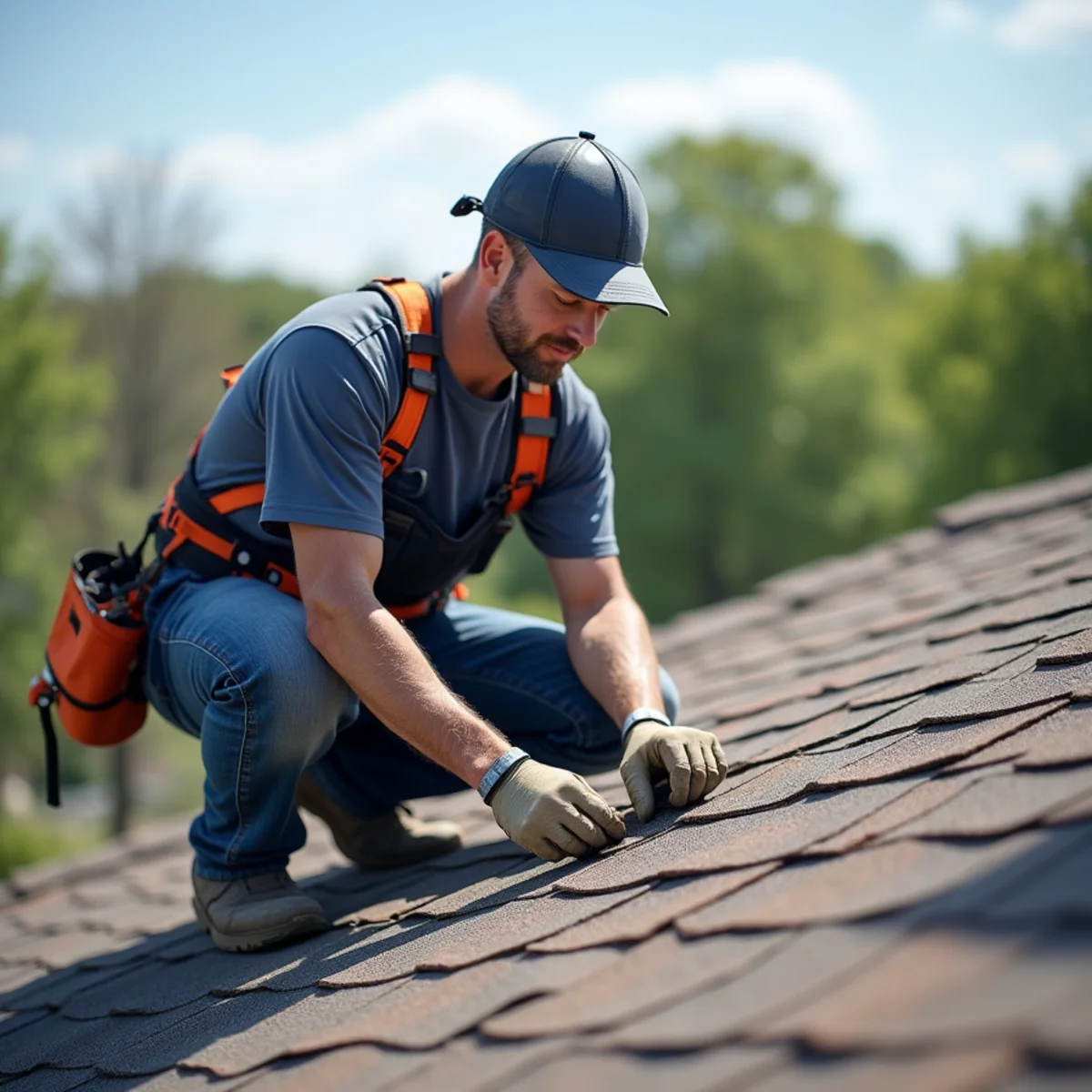 Side by side comparison of localized shingle repair versus full roof replacement