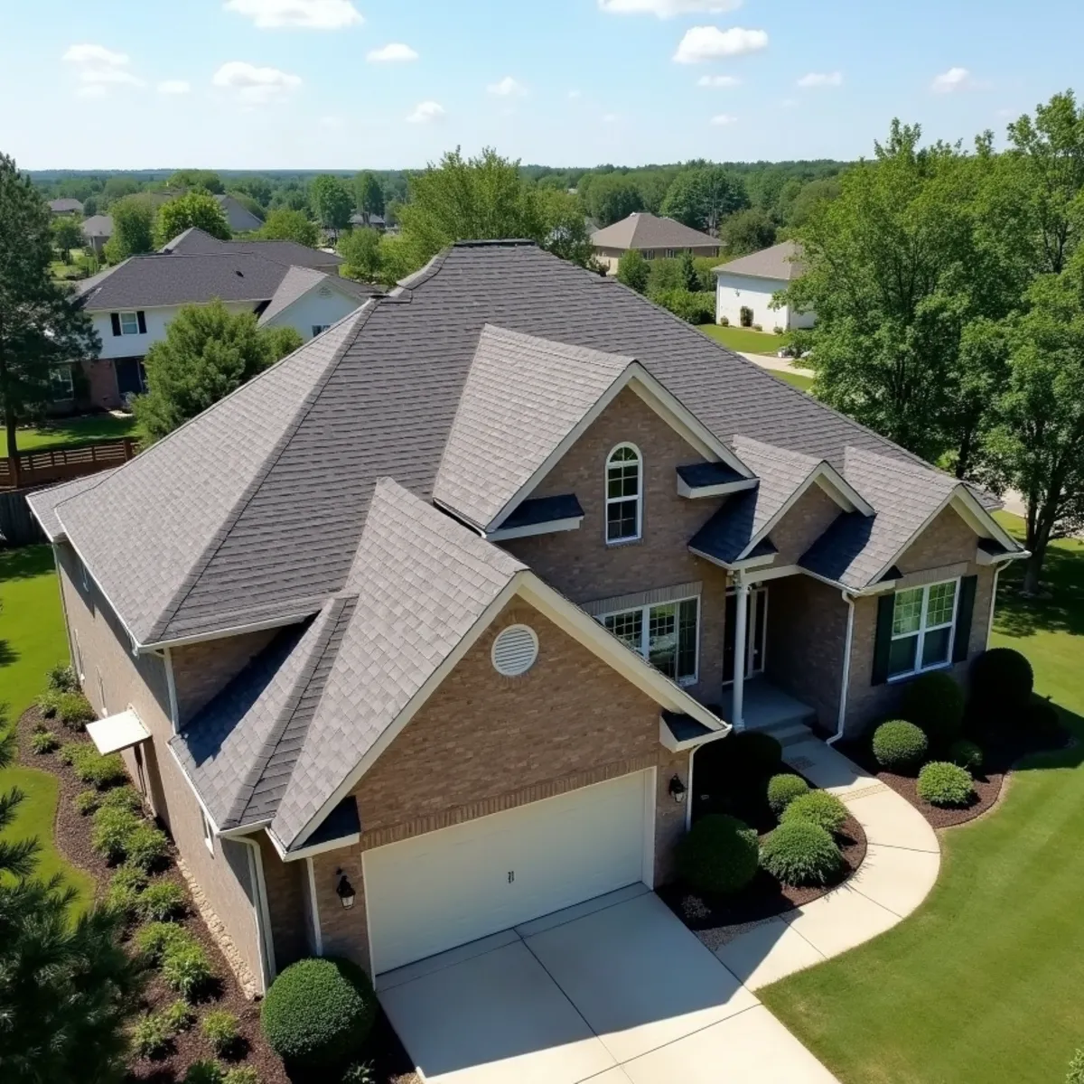 Completed residential shingle roofing installation by Ernest Roofing in Judsonia, Arkansas