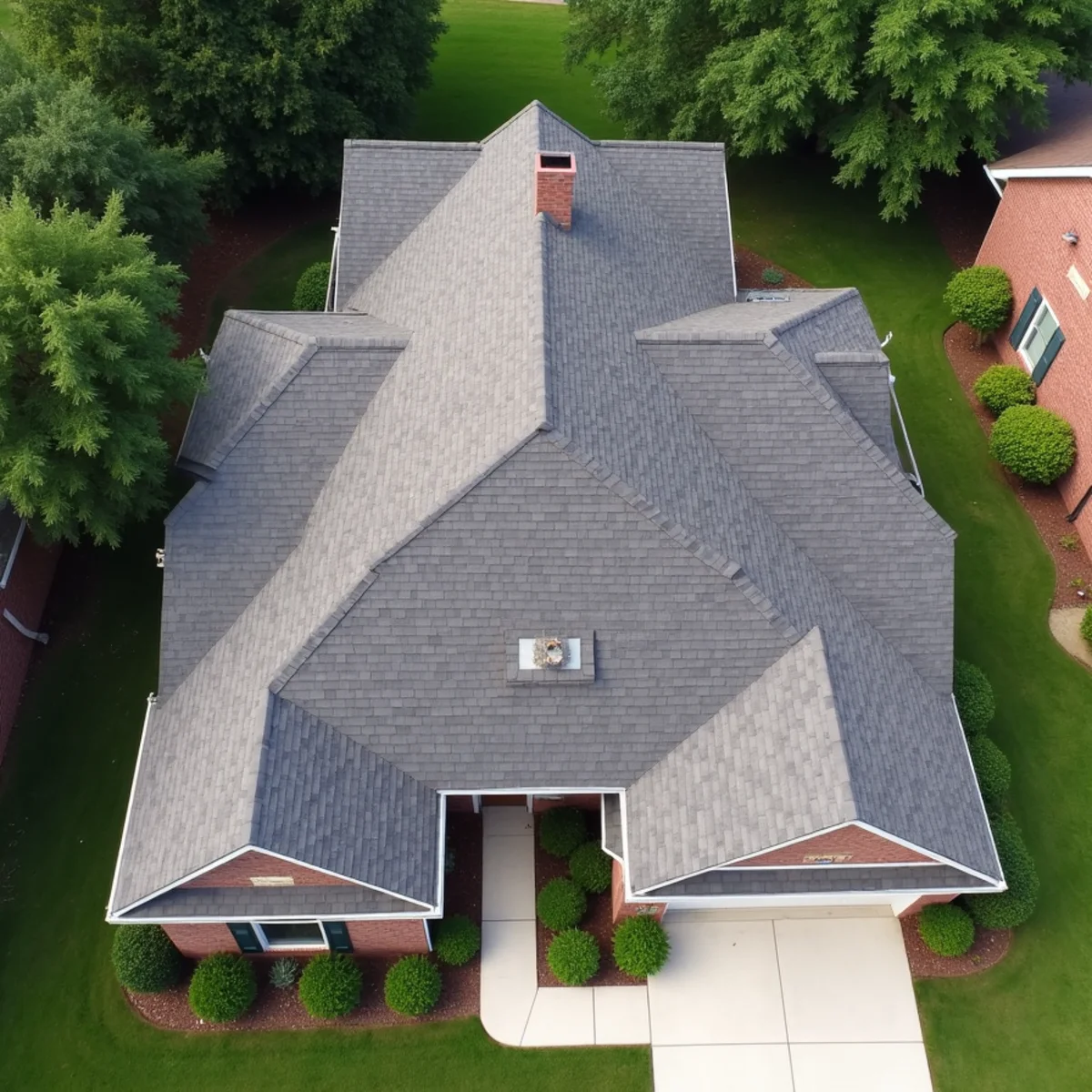 Completed residential shingle roofing installation by Ernest Roofing in Searcy, Arkansas