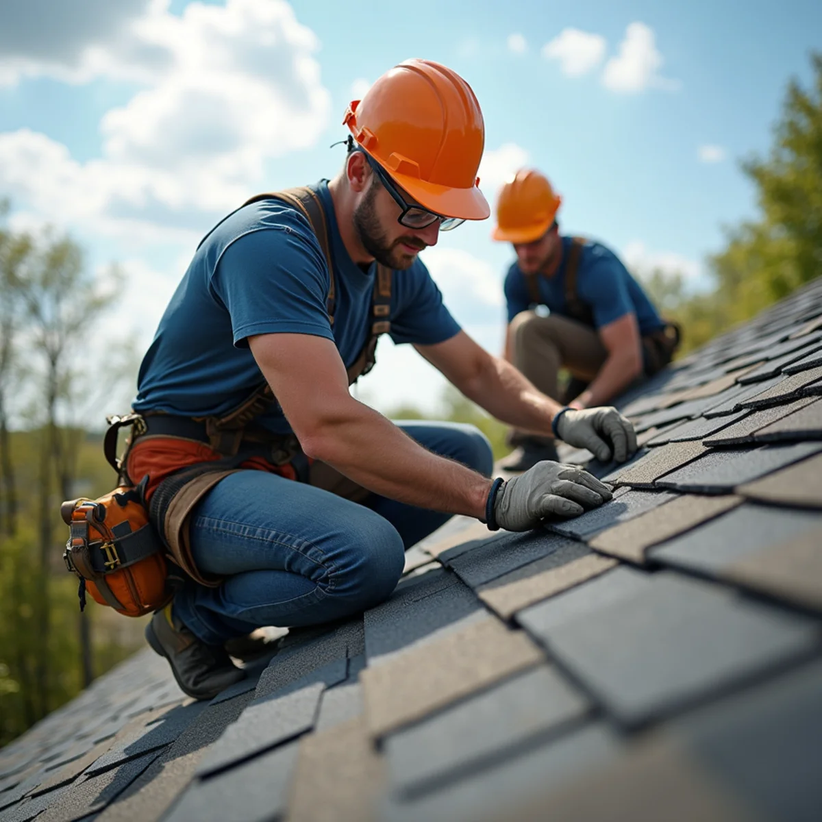 Professional shingle roofing contractor installing architectural shingles in Little Rock AR